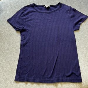 J.Crew Ribbed Navy Crewneck t-shirt, Medium